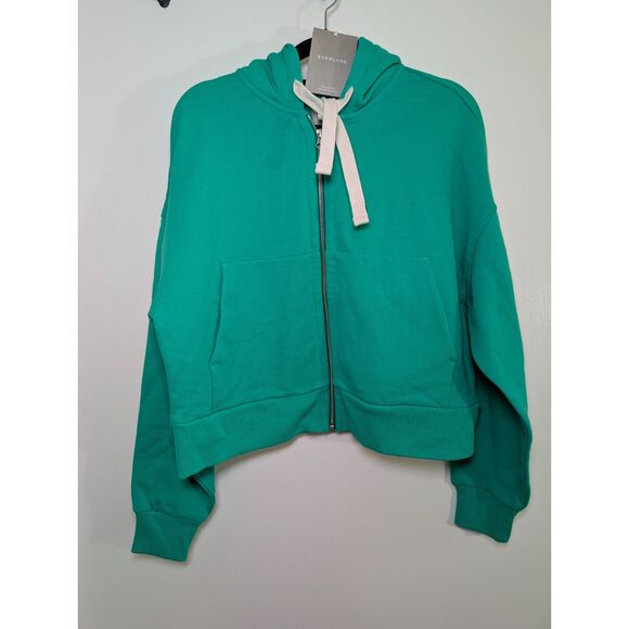 Everlane The Track Hoodie XS NWT Green Clean Girl Streetwear Preppy Spring - Picture 2 of 10